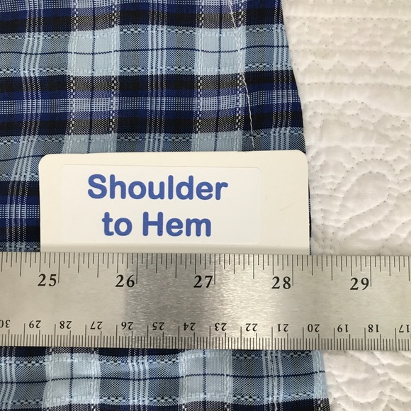 Club Pajamas | Blue Plaid Pajamas w Chunky Buttons - Picture 5 of 8